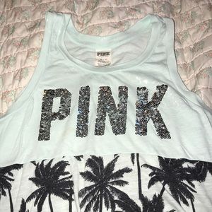 victoria’s secret•pink•sparkle & palm athletic top